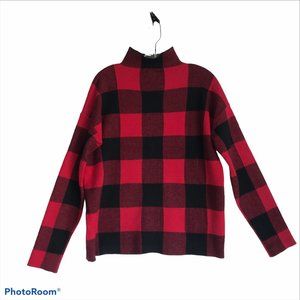 TOMMY BAHAMA Womens M Pullover Sweater Top Buffalo Plaid Knit  Tunic New